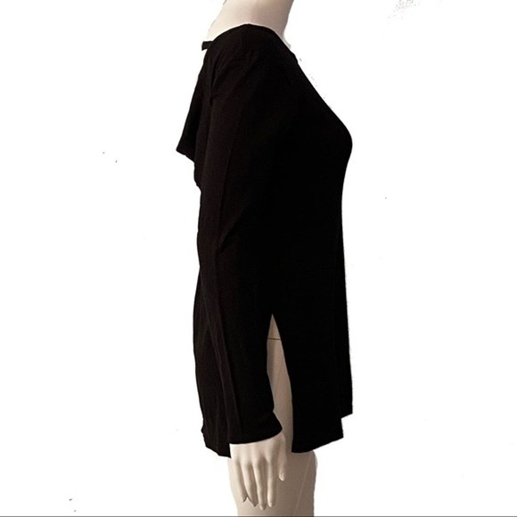 Fabletics Sweater Womens XS‎ Black Emerson Cowl Back Casual Athleisure Commute - Picture 2 of 10